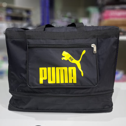 Large Black 2 step Expandable Duffel Travel Bag