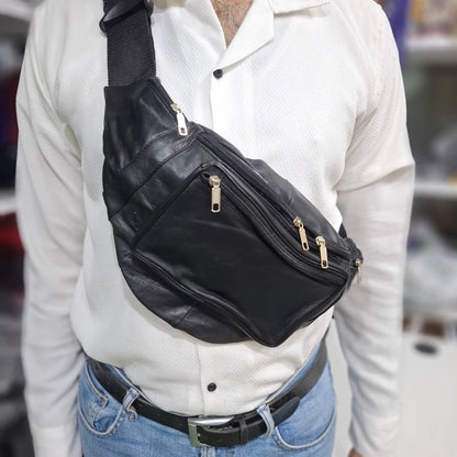 Waist/Shoulder Leather Travel Bag