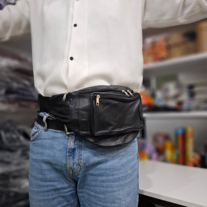Waist/Shoulder Leather Travel Bag